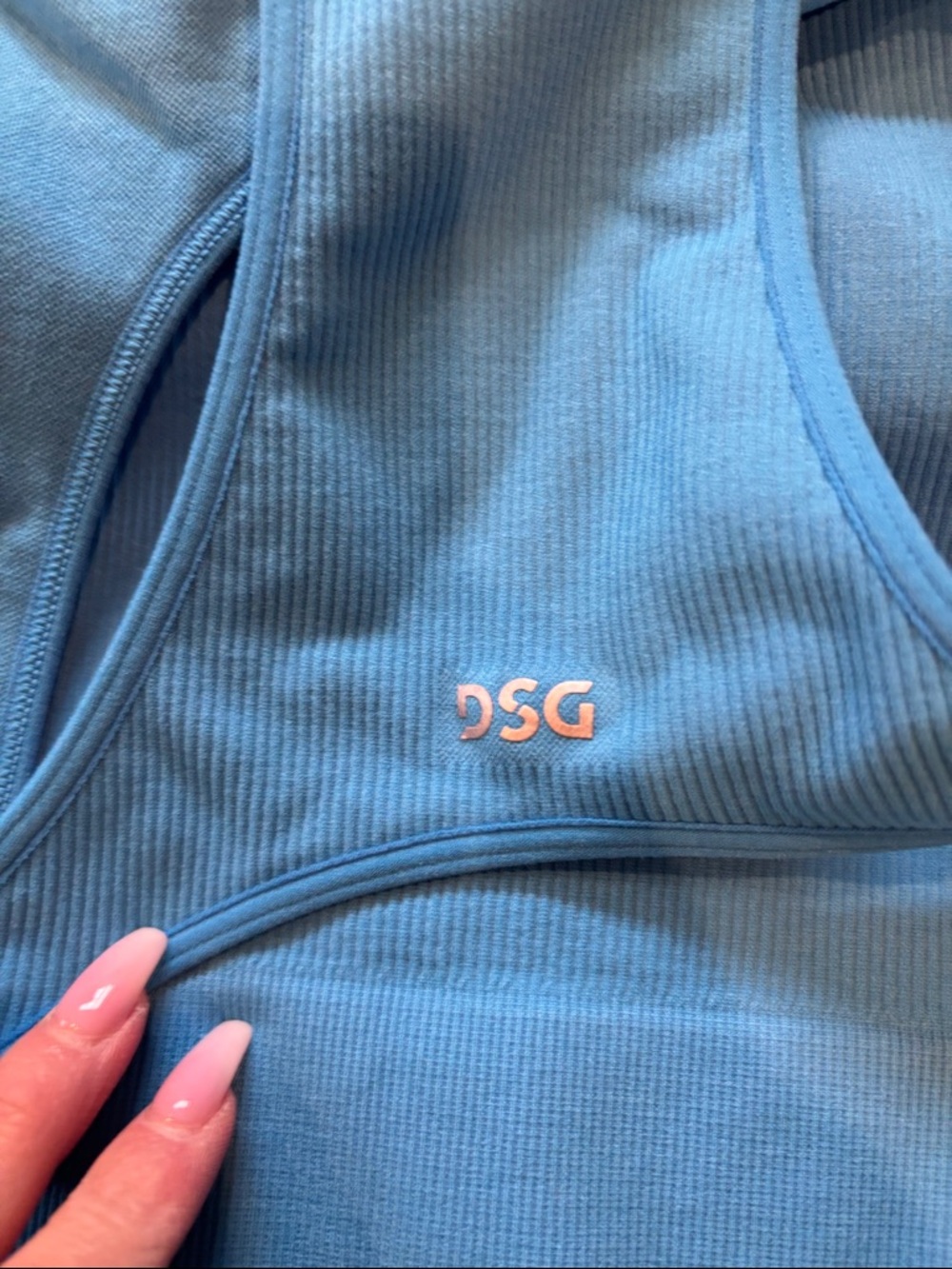 DSG Blue Racerback Ribbed Tank Top - Women - Picture 2 of 4